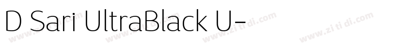 D Sari UltraBlack U字体转换